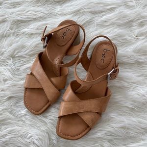 BOC block heel open top sandal sz 6 new
